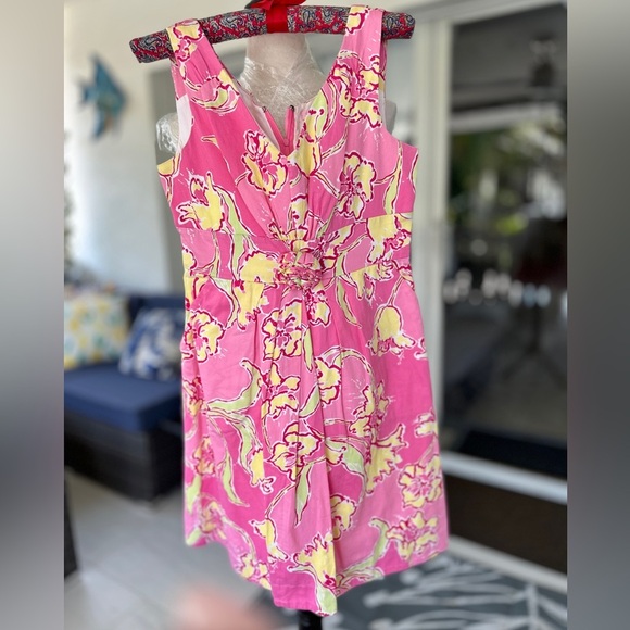 Lilly Pulitzer Dresses & Skirts - Lilly Pulitzer Pink and Yellow Floral Dress